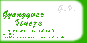 gyongyver vincze business card